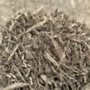 A chunky light brown mulch