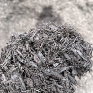 a darker cool toned brown mulch