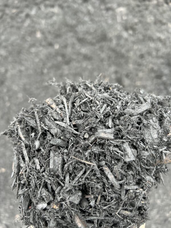 a soft black mulch