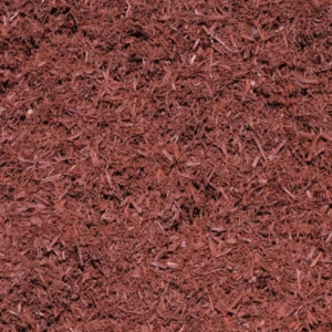 A mulch with a reddish brown color