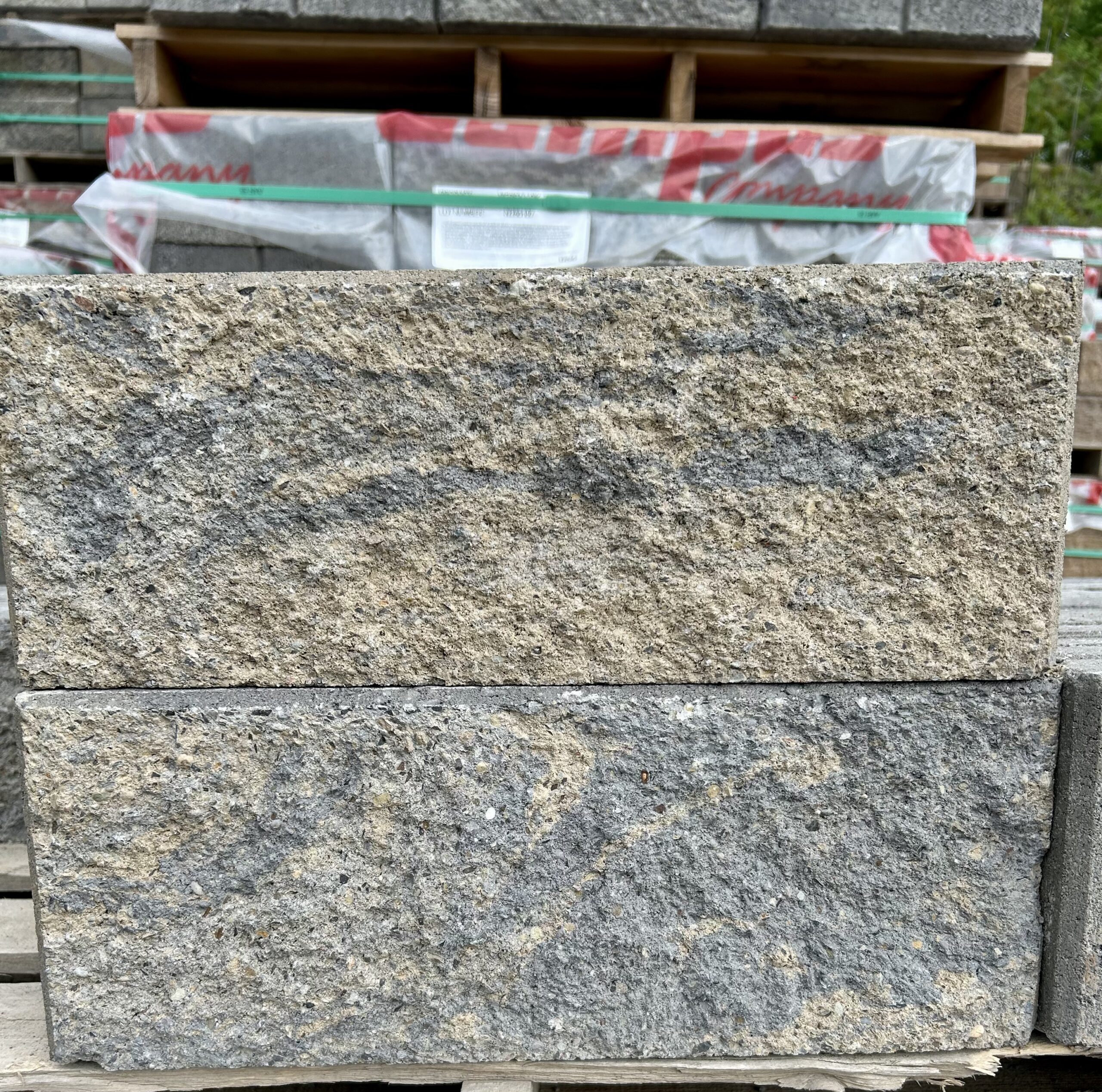 Large rectangular blocks in tan and grey.