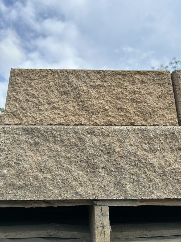 tan stone rectangular block